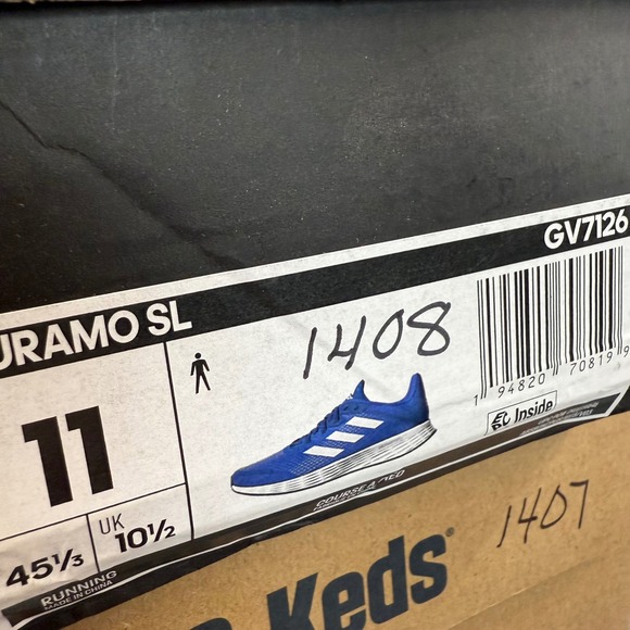 Adidas‎ Duramo SL Blue White Running Shoes GV7126 Mens Size 11 Sneakers New - Picture 11 of 11